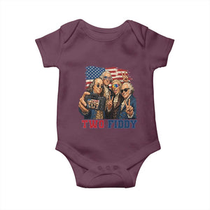Two Fiddy 250th Anniversary Baby Onesie Funny Founding Father 4th of July