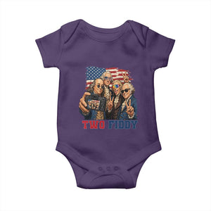 Two Fiddy 250th Anniversary Baby Onesie Funny Founding Father 4th of July