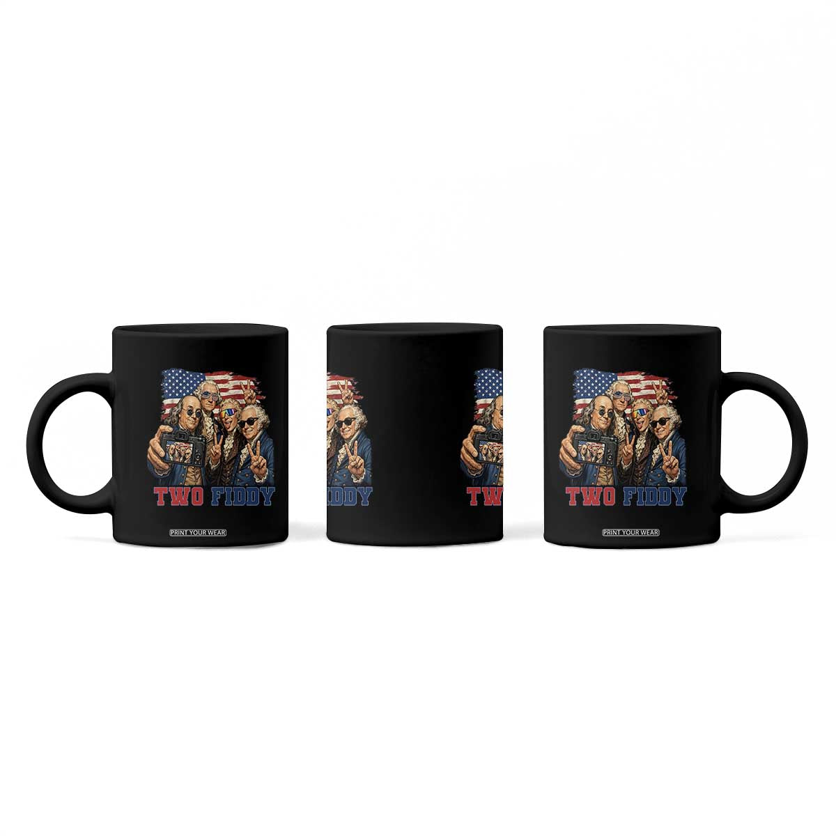 Two Fiddy 250th Anniversary Coffee Mug Funny Founding Father 4th of July