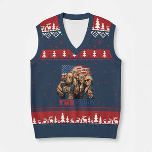 Two Fiddy 250th Anniversary V-Neck Knit Sweater Vest Funny Founding Father 4th of July