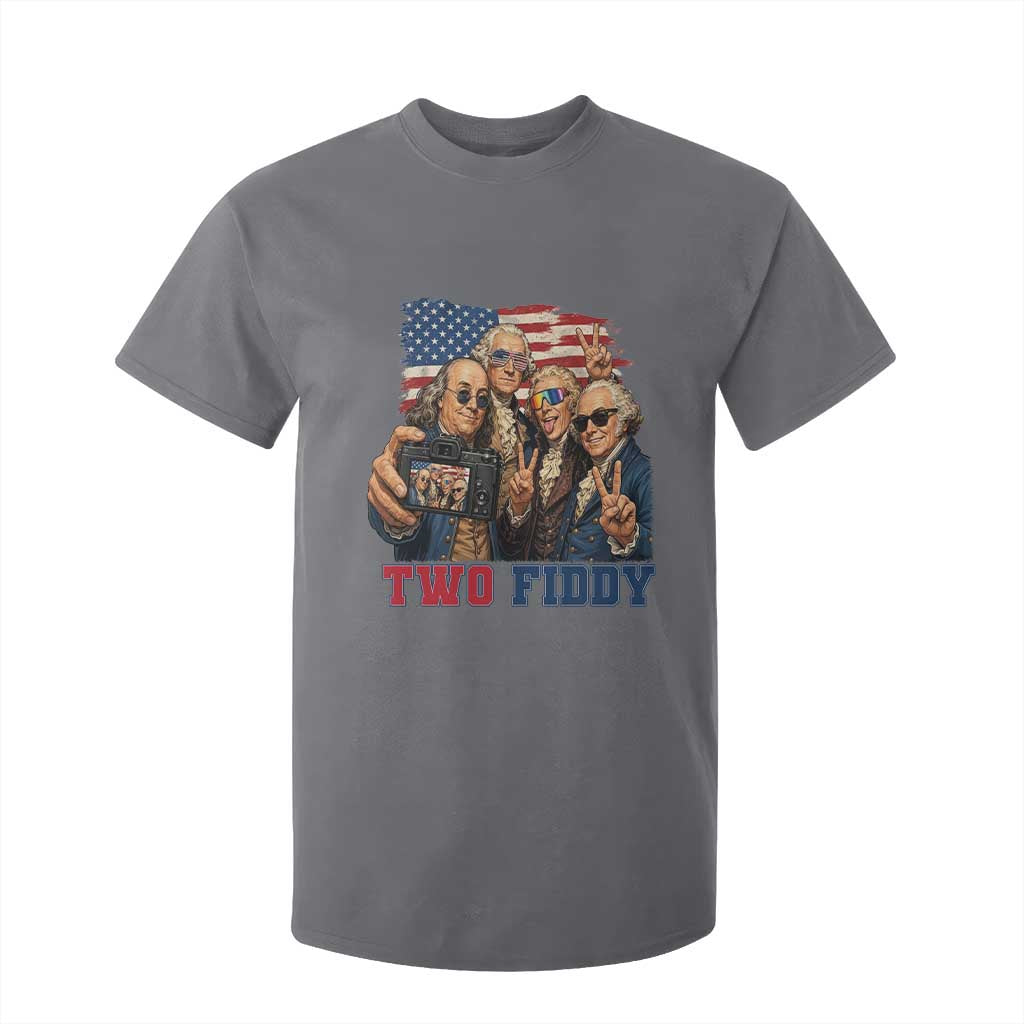 Two Fiddy 250th Anniversary T Shirt For Kid Funny Founding Father 4th of July