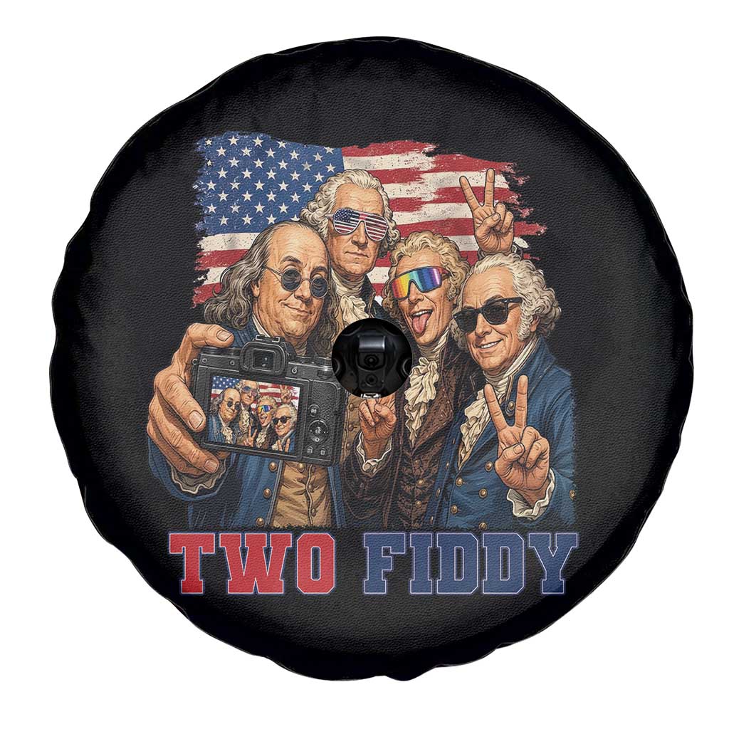 Two Fiddy 250th Anniversary Spare Tire Cover Funny Founding Father 4th of July