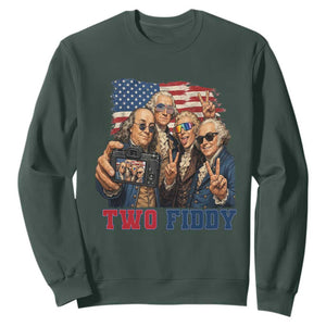Two Fiddy 250th Anniversary Sweatshirt Funny Founding Father 4th of July