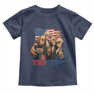 Two Fiddy 250th Anniversary Toddler T Shirt Funny Founding Father 4th of July