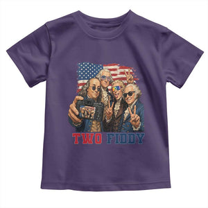 Two Fiddy 250th Anniversary Toddler T Shirt Funny Founding Father 4th of July