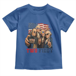 Two Fiddy 250th Anniversary Toddler T Shirt Funny Founding Father 4th of July