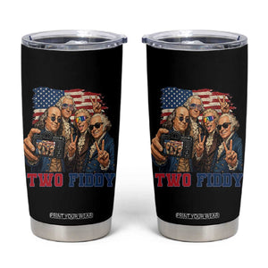 Two Fiddy 250th Anniversary Tumbler Cup Funny Founding Father 4th of July