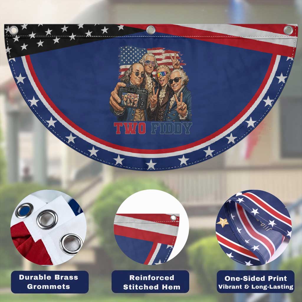 Two Fiddy 250th Anniversary Patriotic Fan Flag Funny Founding Father 4th of July TS14 Print Your Wear