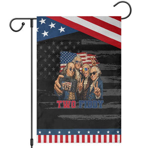 Two Fiddy 250th Anniversary Patriotic Garden Flag Funny Founding Father 4th of July TS14 Distressed Black Blue Print Your Wear