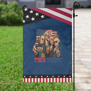 Two Fiddy 250th Anniversary Patriotic Garden Flag Funny Founding Father 4th of July TS14 Classic Blue Black Print Your Wear