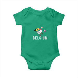 Belgium Football Baby Onesie Silly Goose Soccer Fan Support