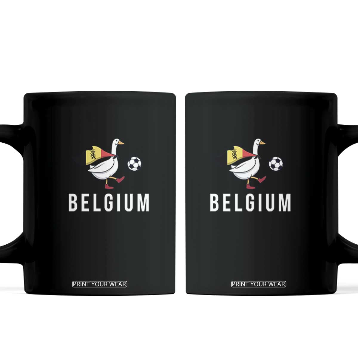 Belgium Football Coffee Mug Silly Goose Soccer Fan Support
