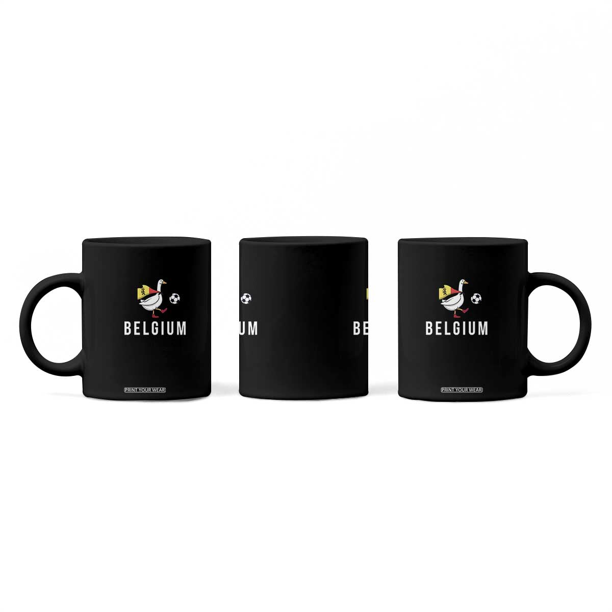Belgium Football Coffee Mug Silly Goose Soccer Fan Support