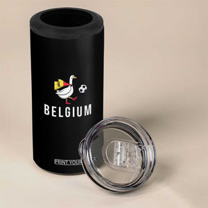 Belgium Football 4 in 1 Can Cooler Tumbler Silly Goose Soccer Fan Support