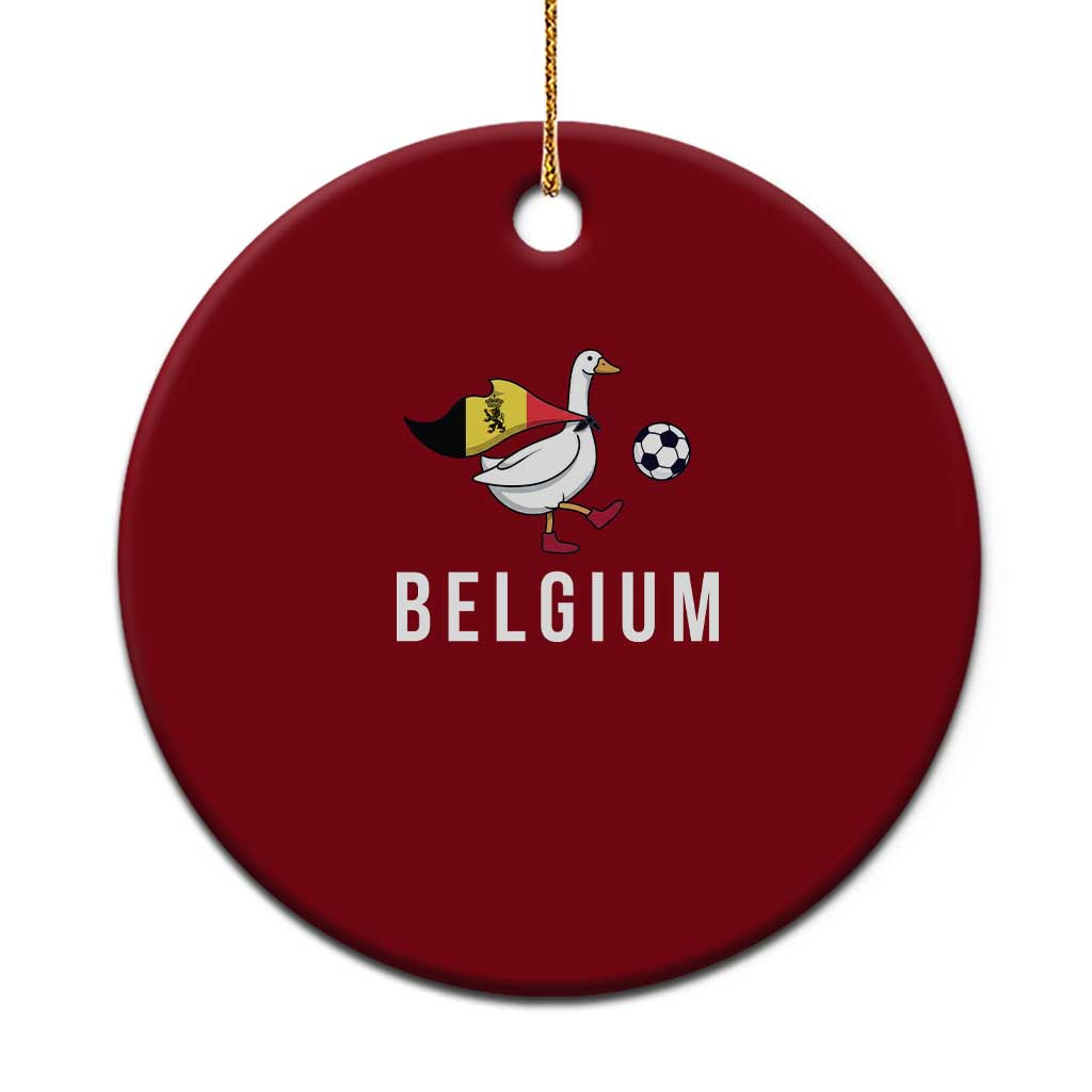 Belgium Football Ceramic Ornament Silly Goose Soccer Fan Support