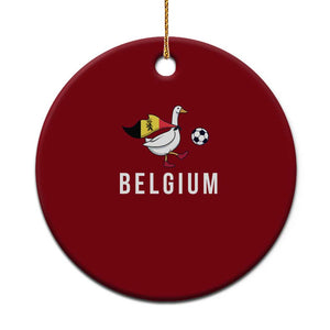 Belgium Football Ceramic Ornament Silly Goose Soccer Fan Support