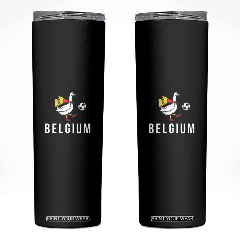 Belgium Football Skinny Tumbler Silly Goose Soccer Fan Support