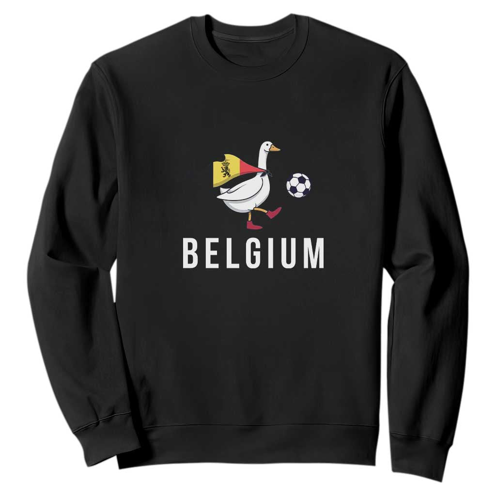 Belgium Football Sweatshirt Silly Goose Soccer Fan Support