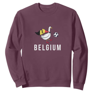 Belgium Football Sweatshirt Silly Goose Soccer Fan Support