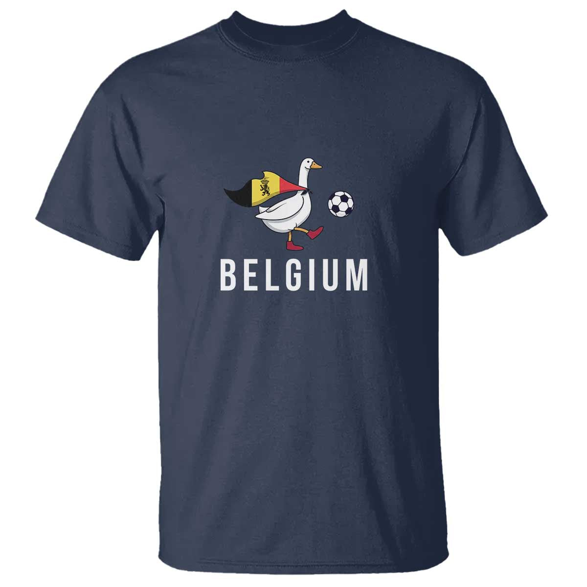 Belgium Football T Shirt Silly Goose Soccer Fan Support