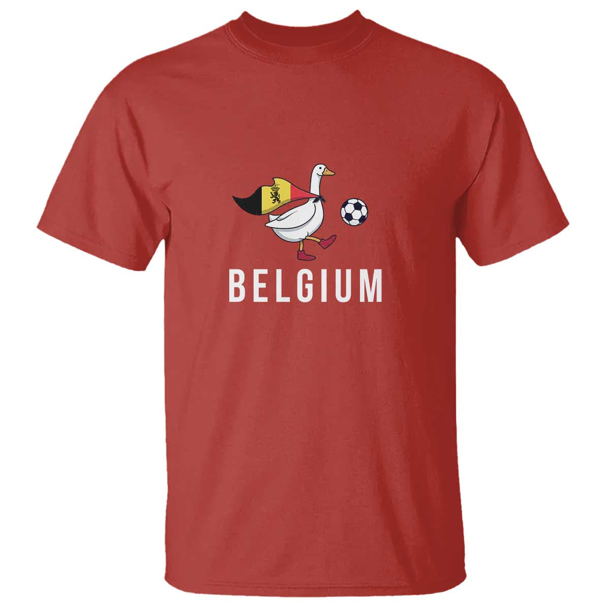 Belgium Football T Shirt Silly Goose Soccer Fan Support