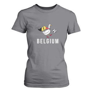 Belgium Football T Shirt For Women Silly Goose Soccer Fan Support