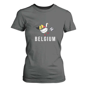 Belgium Football T Shirt For Women Silly Goose Soccer Fan Support