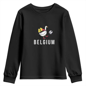 Belgium Football Youth Sweatshirt Silly Goose Soccer Fan Support