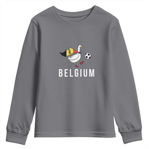 Belgium Football Youth Sweatshirt Silly Goose Soccer Fan Support