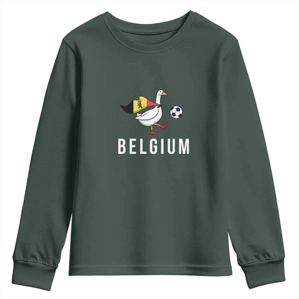 Belgium Football Youth Sweatshirt Silly Goose Soccer Fan Support