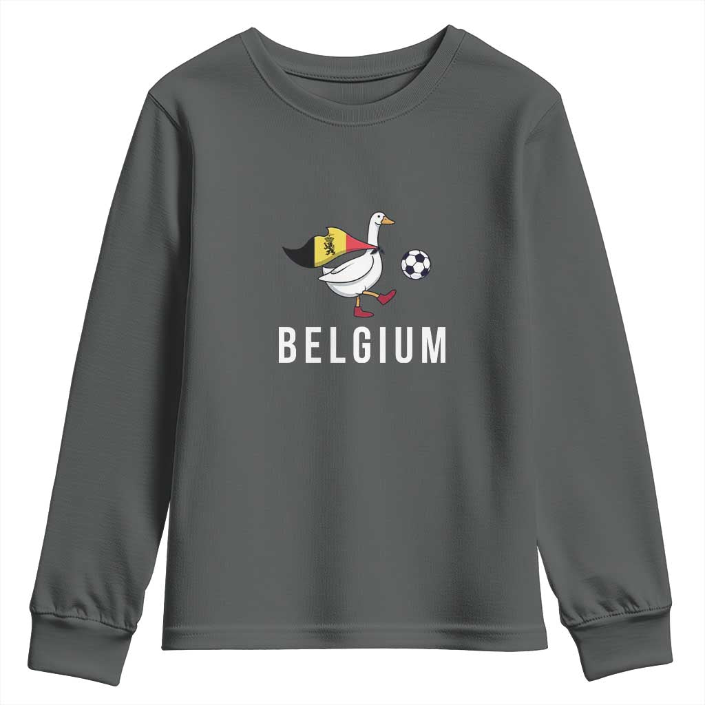 Belgium Football Youth Sweatshirt Silly Goose Soccer Fan Support