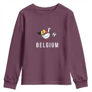 Belgium Football Youth Sweatshirt Silly Goose Soccer Fan Support