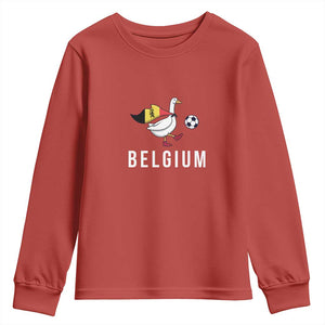 Belgium Football Youth Sweatshirt Silly Goose Soccer Fan Support