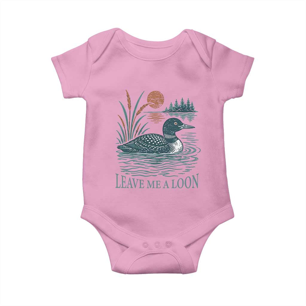Leave Me A Loon Vintage Lake Bird Baby Onesie Funny Loon Pun Nature Bird Lovers