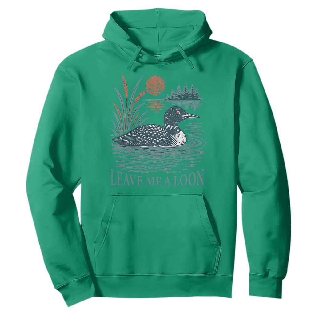 Leave Me A Loon Vintage Lake Bird Hoodie Funny Loon Pun Nature Bird Lovers