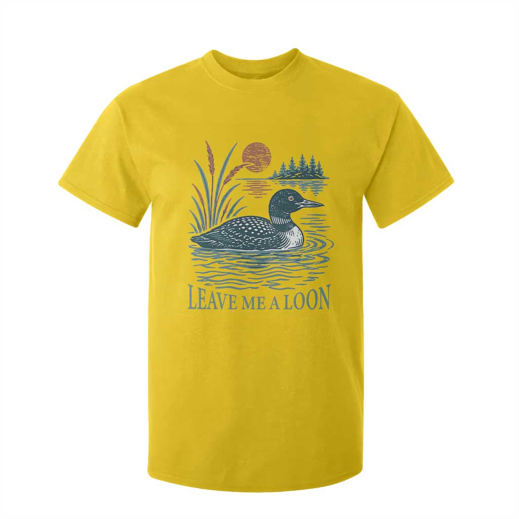 Leave Me A Loon Vintage Lake Bird T Shirt For Kid Funny Loon Pun Nature Bird Lovers