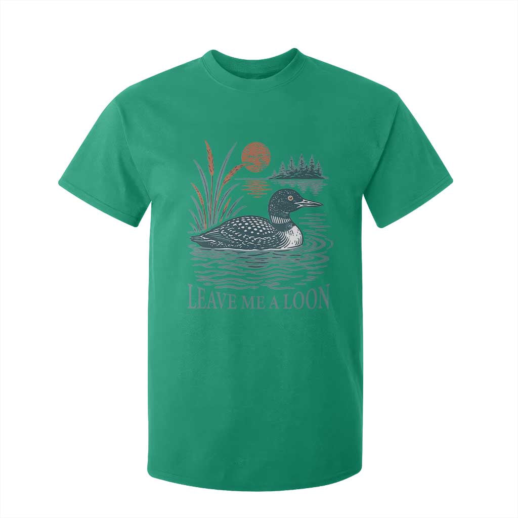 Leave Me A Loon Vintage Lake Bird T Shirt For Kid Funny Loon Pun Nature Bird Lovers