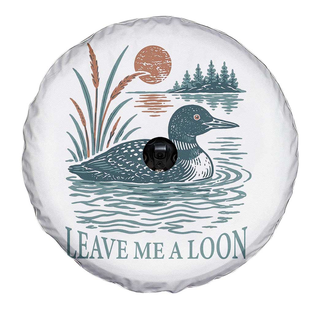 Leave Me A Loon Vintage Lake Bird Spare Tire Cover Funny Loon Pun Nature Bird Lovers