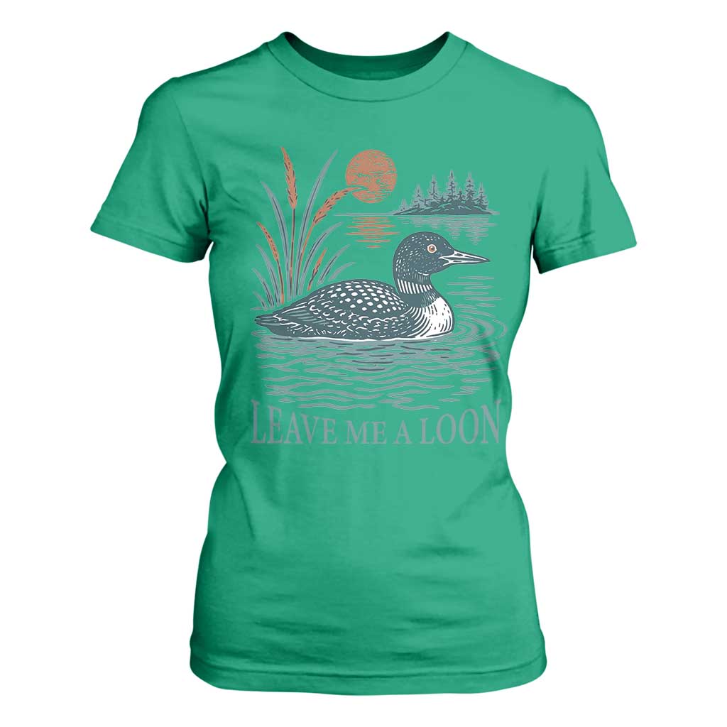 Leave Me A Loon Vintage Lake Bird T Shirt For Women Funny Loon Pun Nature Bird Lovers