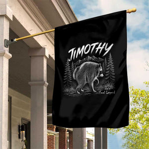 Jimothy Raccoon Seattle Feral Legend Meme Garden Flag Cute Trash Panda Viral Animal Lover Gift