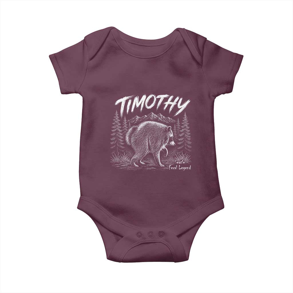Jimothy Raccoon Seattle Feral Legend Meme Baby Onesie Cute Trash Panda Viral Animal Lover Gift