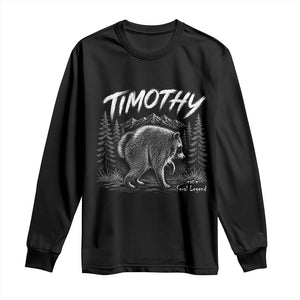 Jimothy Raccoon Seattle Feral Legend Meme Long Sleeve Shirt Cute Trash Panda Viral Animal Lover Gift
