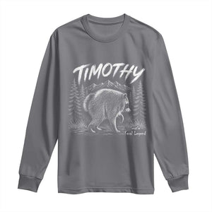 Jimothy Raccoon Seattle Feral Legend Meme Long Sleeve Shirt Cute Trash Panda Viral Animal Lover Gift
