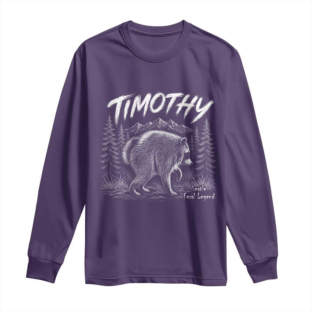Jimothy Raccoon Seattle Feral Legend Meme Long Sleeve Shirt Cute Trash Panda Viral Animal Lover Gift
