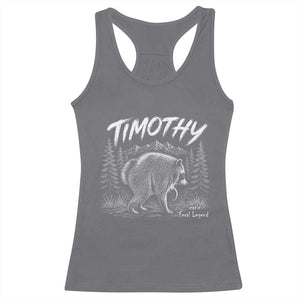 Jimothy Raccoon Seattle Feral Legend Meme Racerback Tank Top Cute Trash Panda Viral Animal Lover Gift