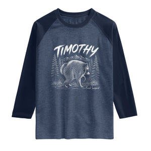 Jimothy Raccoon Seattle Feral Legend Meme Raglan Shirt Cute Trash Panda Viral Animal Lover Gift