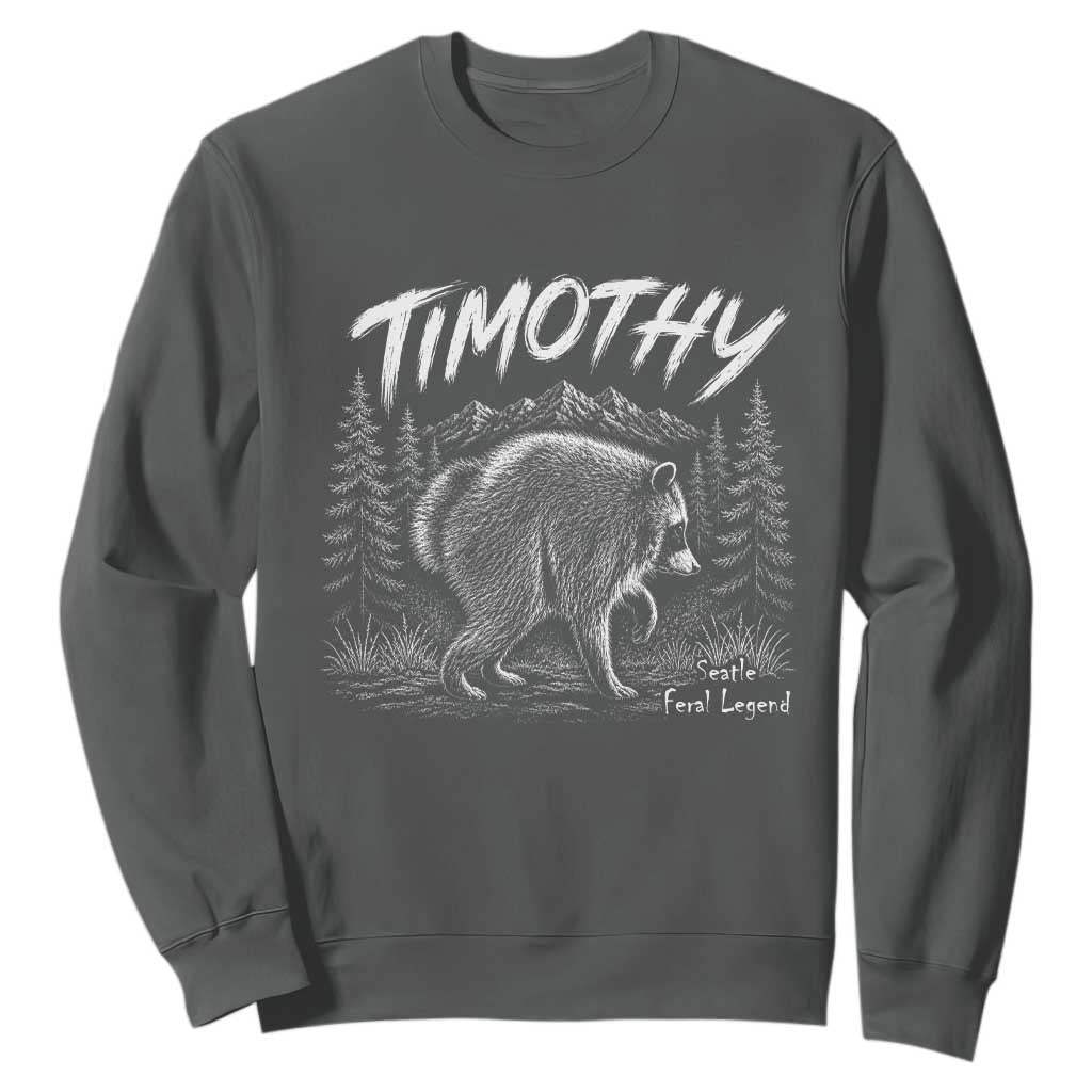 Jimothy Raccoon Seattle Feral Legend Meme Sweatshirt Cute Trash Panda Viral Animal Lover Gift