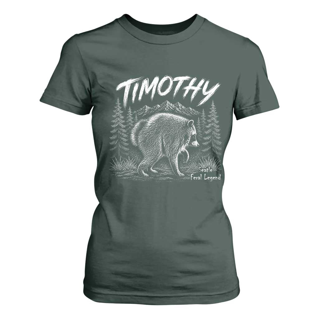 Jimothy Raccoon Seattle Feral Legend Meme T Shirt For Women Cute Trash Panda Viral Animal Lover Gift
