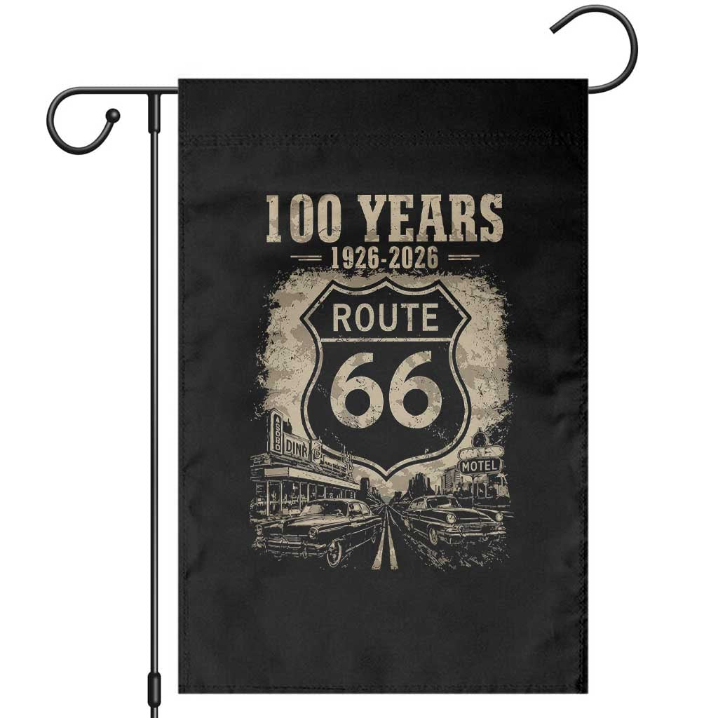 Route Highway 66 100 Year Centennial Anniversary Souvenir Garden Flag TS14 Black Print Your Wear