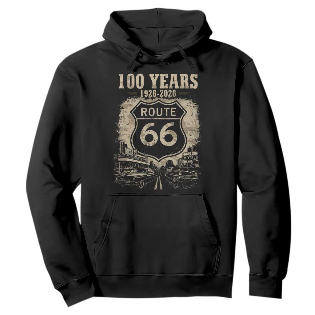 Route Highway 66 100 Year Centennial Anniversary Souvenir Hoodie TS14 Black Print Your Wear